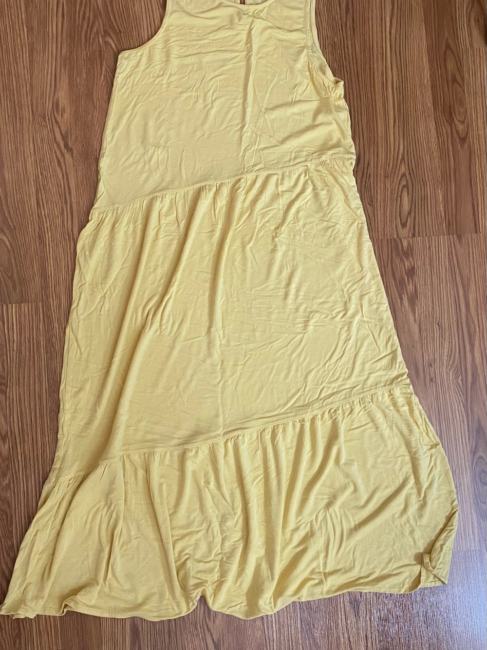 Alfani Light Yellow Tiered Maxi Dress-Skirt